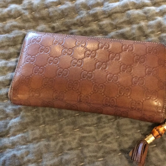 Gucci Handbags - Gucci Leather Zip around Wallet